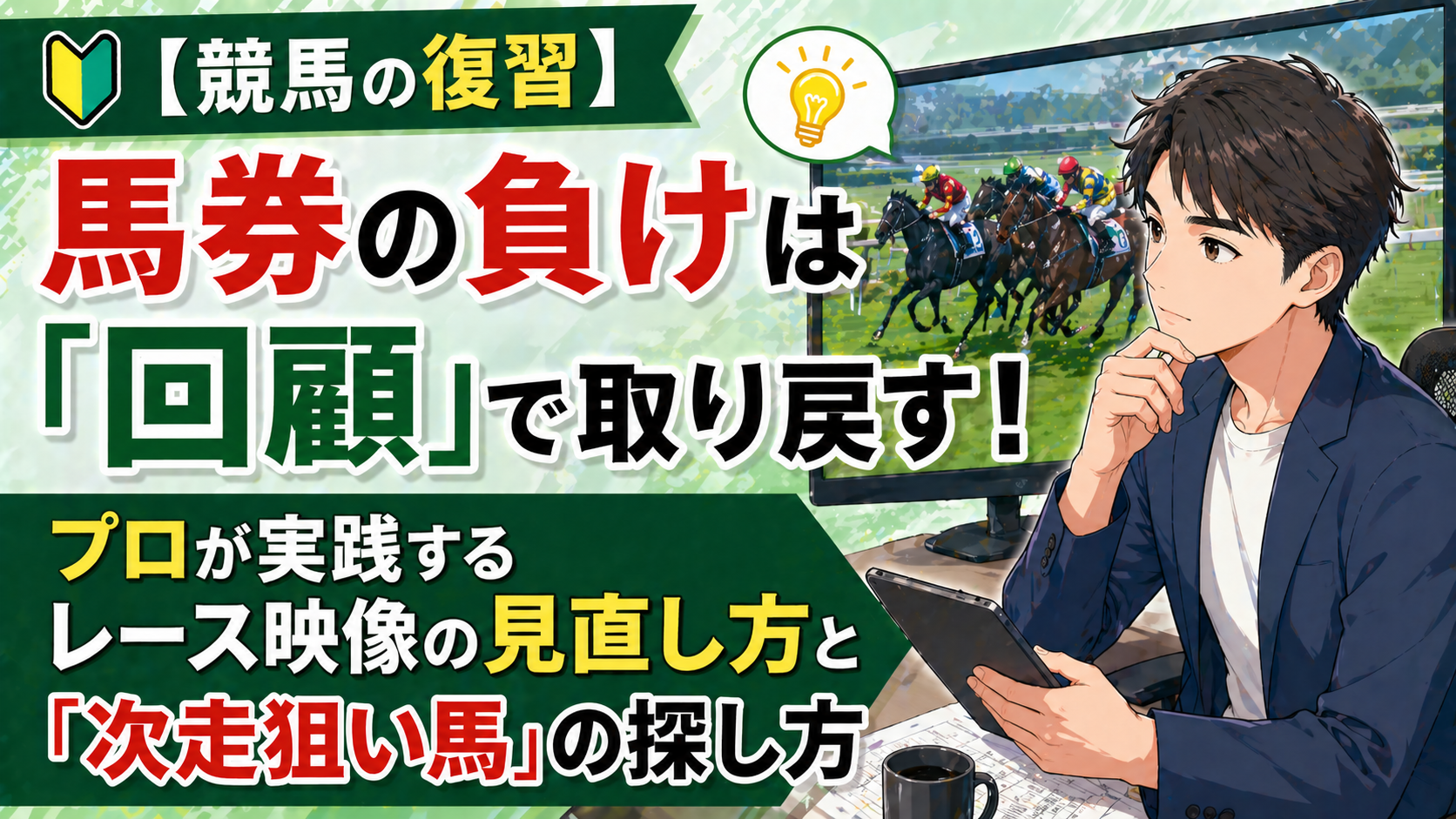 【競馬の復習】馬券の負けは「回顧」で取り戻す！プロが実践するレース映像の見直し方と「次走狙い馬」の探し方