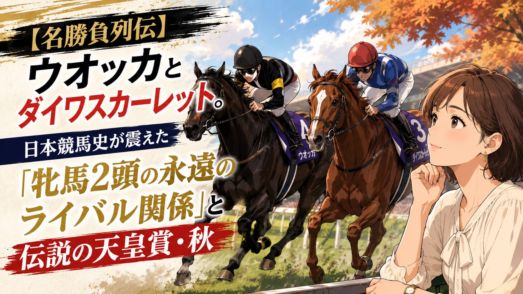 【名勝負列伝】ウオッカとダイワスカーレット。日本競馬史が震えた「牝馬2頭の永遠のライバル関係」と伝説の天皇賞・秋