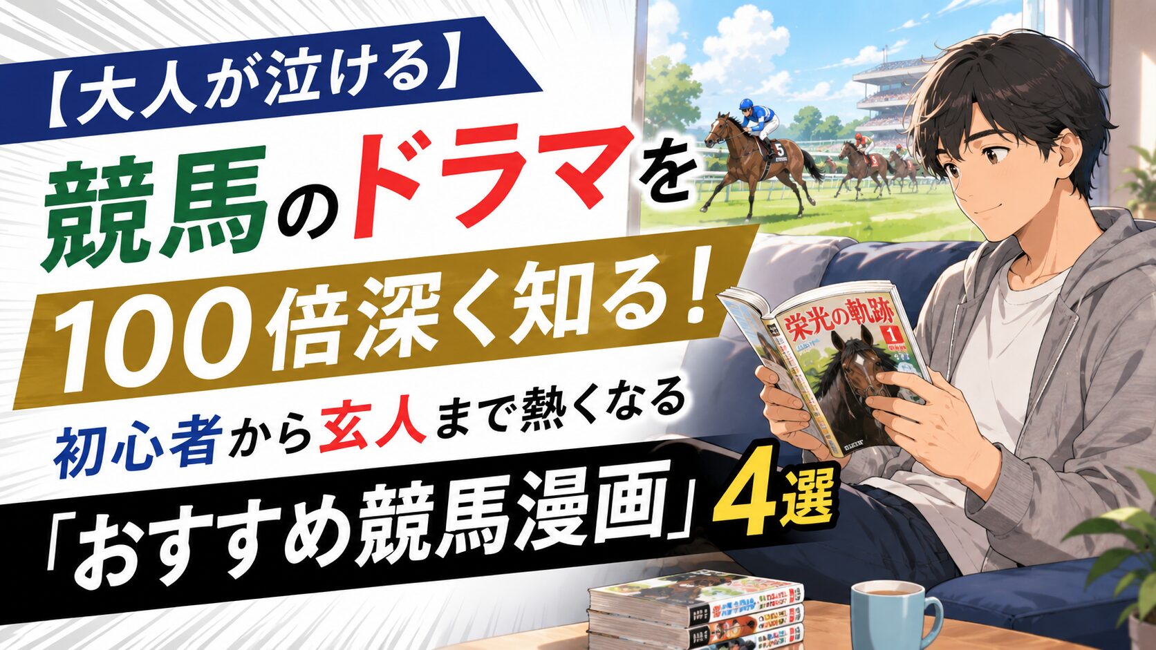 【大人が泣ける】競馬のドラマを100倍深く知る！初心者から玄人まで熱くなる「おすすめ競馬漫画」4選